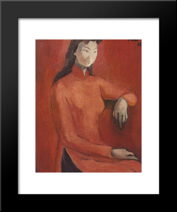 Portrait 20x24 Black Modern Wood Framed Art Print Poster by Xuan Phai, Bui