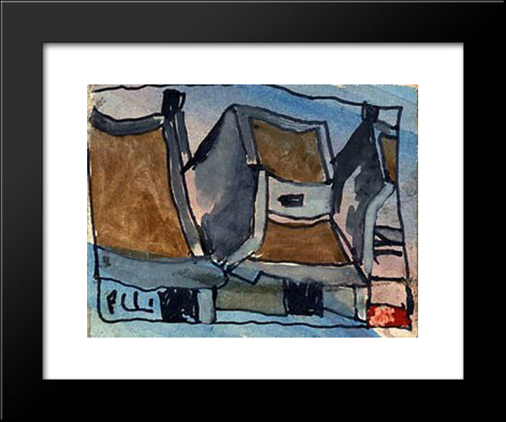 Unknown Title 20x24 Black Modern Wood Framed Art Print Poster by Xuan Phai, Bui