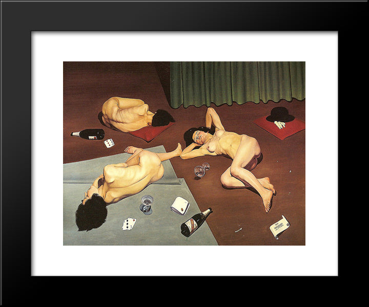 After The Orgy 20x24 Black Modern Wood Framed Art Print Poster by San Pietro, Cagnaccio di