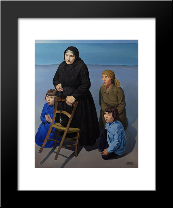 Unknown Title 20x24 Black Modern Wood Framed Art Print Poster by San Pietro, Cagnaccio di