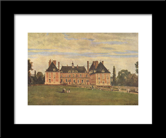 Chateau De Rosny 20x24 Black Modern Wood Framed Art Print Poster by Corot, Jean Baptiste Camille