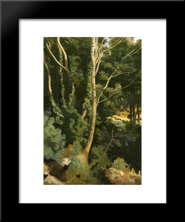 Landscape 20x24 Black Modern Wood Framed Art Print Poster by Corot, Jean Baptiste Camille