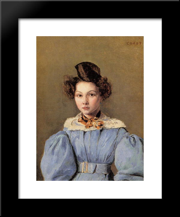 Marie Louise Sennegon 20x24 Black Modern Wood Framed Art Print Poster by Corot, Jean Baptiste Camille