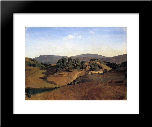 Olevano, La Serpentara 20x24 Black Modern Wood Framed Art Print Poster by Corot, Jean Baptiste Camille