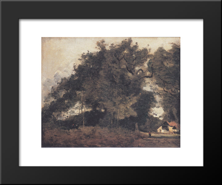 Passiance, In Saint Avit 20x24 Black Modern Wood Framed Art Print Poster by Corot, Jean Baptiste Camille