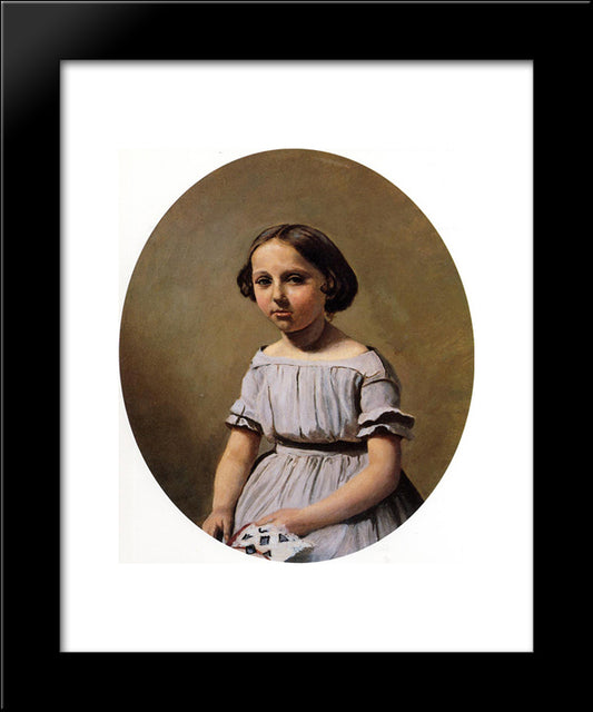 The Eldest Daughter Of M. Edouard Delalain (Mme. De Graet) 20x24 Black Modern Wood Framed Art Print Poster by Corot, Jean Baptiste Camille