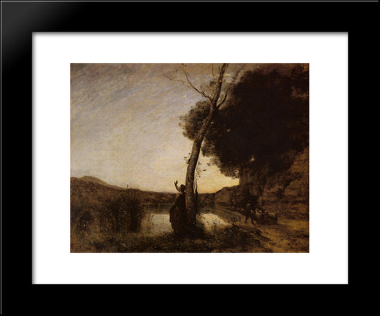 The Evening Star 20x24 Black Modern Wood Framed Art Print Poster by Corot, Jean Baptiste Camille