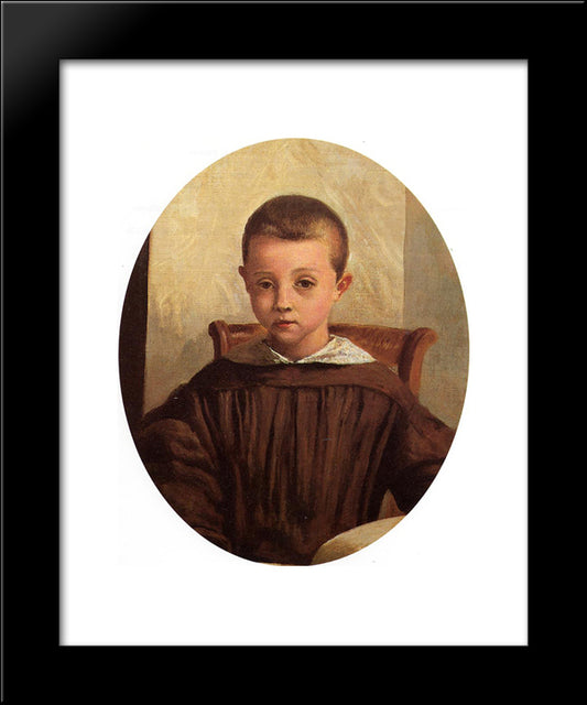 The Son Of M. Edouard Delalain 20x24 Black Modern Wood Framed Art Print Poster by Corot, Jean Baptiste Camille