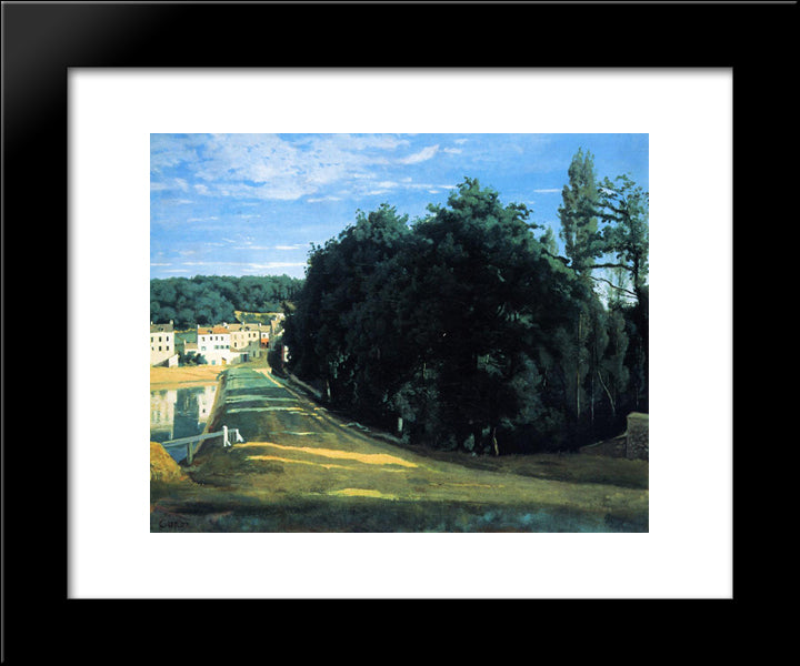 Ville D'Avray The Chemin De Corot 20x24 Black Modern Wood Framed Art Print Poster by Corot, Jean Baptiste Camille