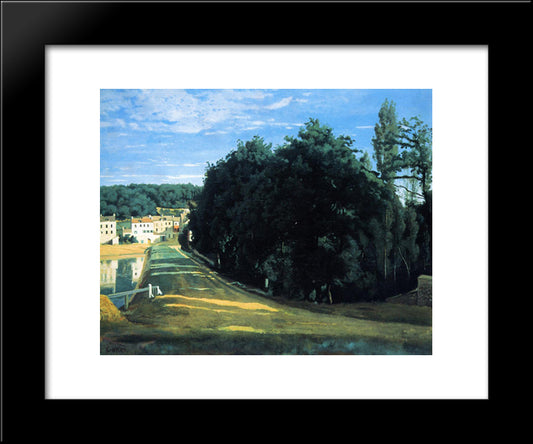 Ville D'Avray The Chemin De Corot 20x24 Black Modern Wood Framed Art Print Poster by Corot, Jean Baptiste Camille