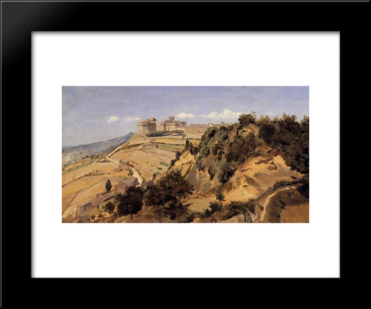 Voltarra The Citadel 20x24 Black Modern Wood Framed Art Print Poster by Corot, Jean Baptiste Camille