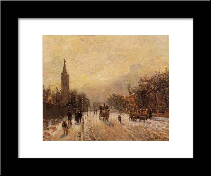 All Saints' Church, Upper Norwood 20x24 Black Modern Wood Framed Art Print Poster by Pissarro, Camille