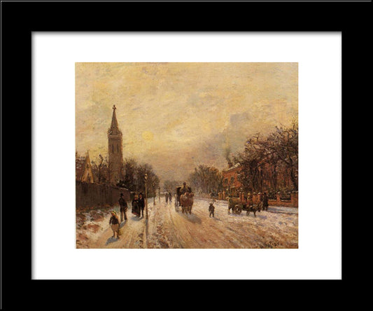 All Saints' Church, Upper Norwood 20x24 Black Modern Wood Framed Art Print Poster by Pissarro, Camille