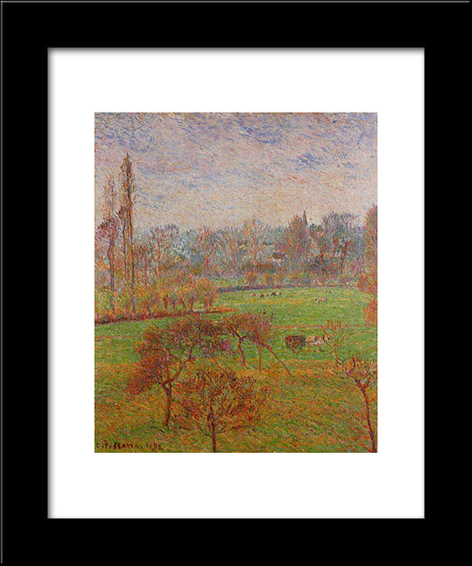 Autumn Morning 20x24 Black Modern Wood Framed Art Print Poster by Pissarro, Camille