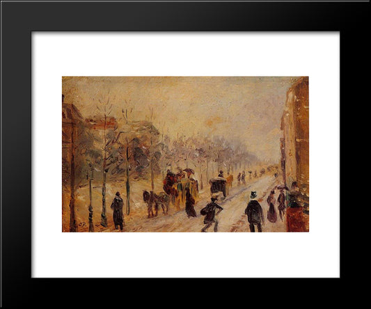 Boulevard Des Batignolles 20x24 Black Modern Wood Framed Art Print Poster by Pissarro, Camille