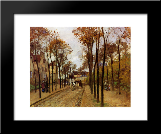 Boulevard Des Fosses. Pontoise 20x24 Black Modern Wood Framed Art Print Poster by Pissarro, Camille