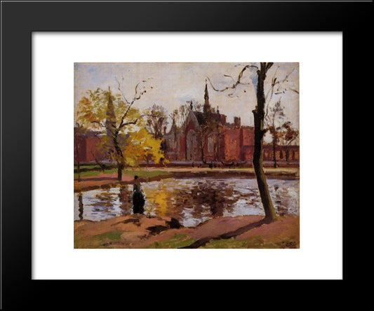 Dulwich College, London 20x24 Black Modern Wood Framed Art Print Poster by Pissarro, Camille
