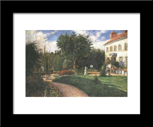 Garden Of Les Mathurins 20x24 Black Modern Wood Framed Art Print Poster by Pissarro, Camille
