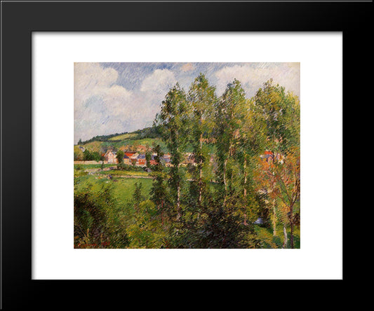 Gizors, New Section 20x24 Black Modern Wood Framed Art Print Poster by Pissarro, Camille