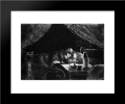 Grandmother 20x24 Black Modern Wood Framed Art Print Poster by Pissarro, Camille
