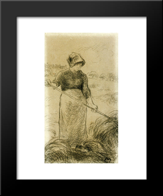 Haymaker 20x24 Black Modern Wood Framed Art Print Poster by Pissarro, Camille