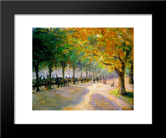 Hyde Park, London 20x24 Black Modern Wood Framed Art Print Poster by Pissarro, Camille