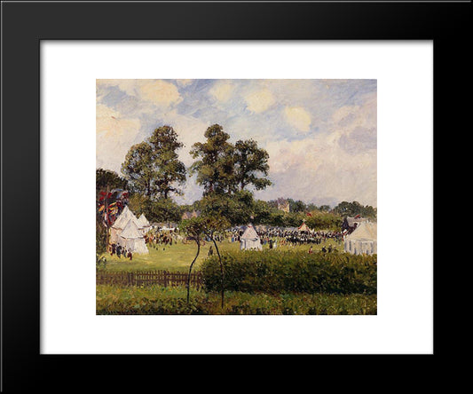 Jubilie Celebration At Bedford Park, London 20x24 Black Modern Wood Framed Art Print Poster by Pissarro, Camille