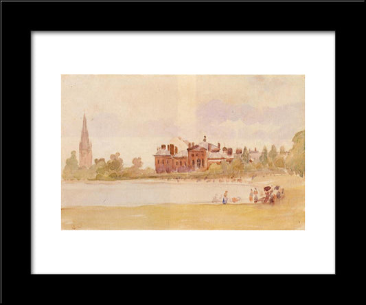 Kensington Gardens 20x24 Black Modern Wood Framed Art Print Poster by Pissarro, Camille