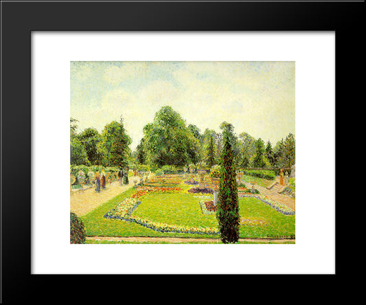 Kew, The Path To The Main Conservatory 20x24 Black Modern Wood Framed Art Print Poster by Pissarro, Camille