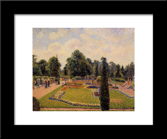 Kew Gardens - Path To The Great Glasshouse 20x24 Black Modern Wood Framed Art Print Poster by Pissarro, Camille