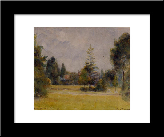 Kew Gardens 2 20x24 Black Modern Wood Framed Art Print Poster by Pissarro, Camille