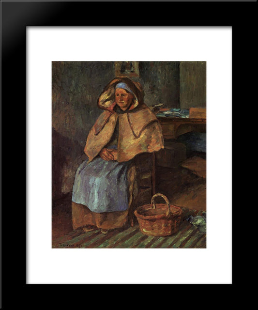 La Mere Gaspard 20x24 Black Modern Wood Framed Art Print Poster by Pissarro, Camille
