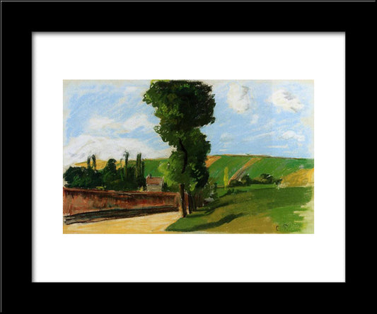 Landscape At Pontoise 2 20x24 Black Modern Wood Framed Art Print Poster by Pissarro, Camille