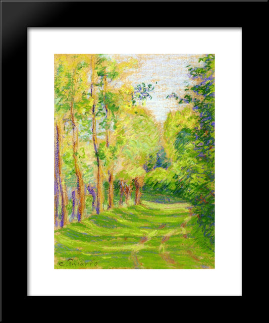 Landscape At Saint Charles 20x24 Black Modern Wood Framed Art Print Poster by Pissarro, Camille