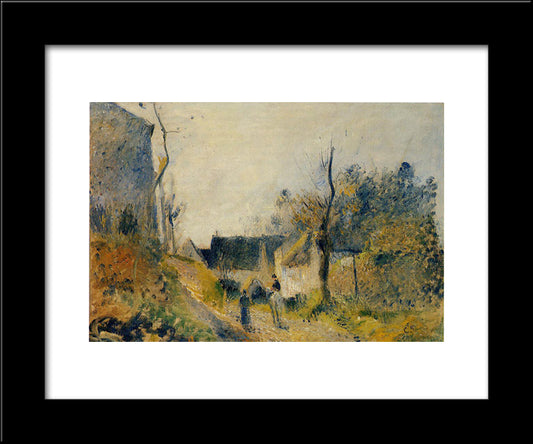 Landscape At Valhermeil 20x24 Black Modern Wood Framed Art Print Poster by Pissarro, Camille