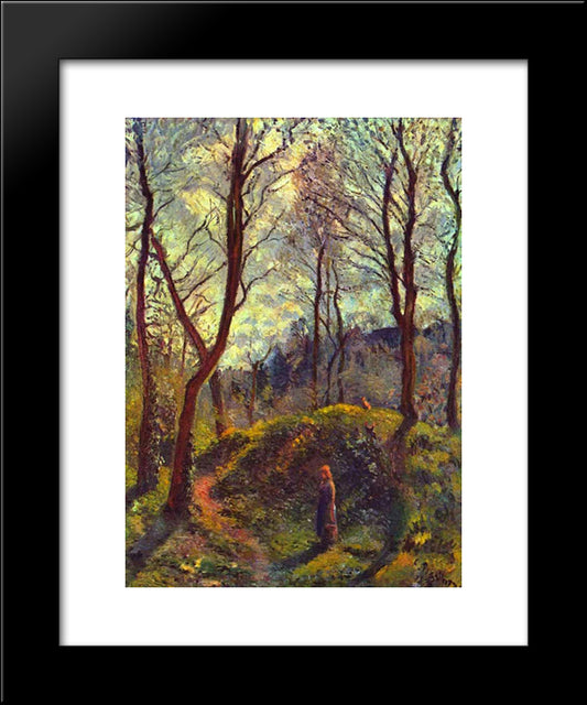 Landscape With Big Trees 20x24 Black Modern Wood Framed Art Print Poster by Pissarro, Camille