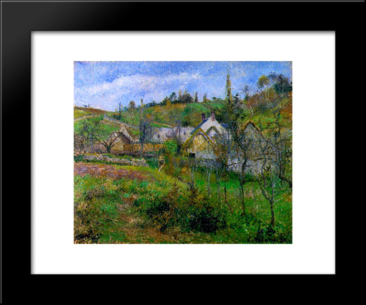 Le Valhermeil, Near Pontoise 20x24 Black Modern Wood Framed Art Print Poster by Pissarro, Camille