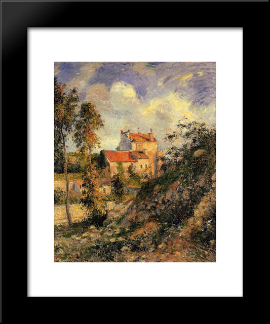 Les Mathurins, Pontoise 20x24 Black Modern Wood Framed Art Print Poster by Pissarro, Camille