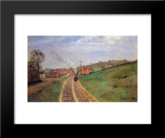 Lordship Lane Station, Dulwich 20x24 Black Modern Wood Framed Art Print Poster by Pissarro, Camille