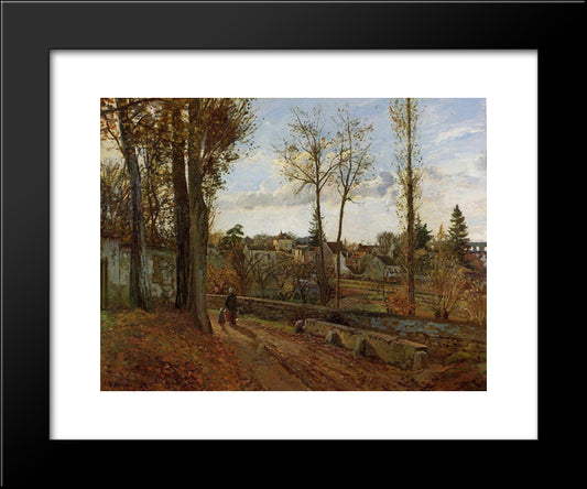 Louveciennes 20x24 Black Modern Wood Framed Art Print Poster by Pissarro, Camille