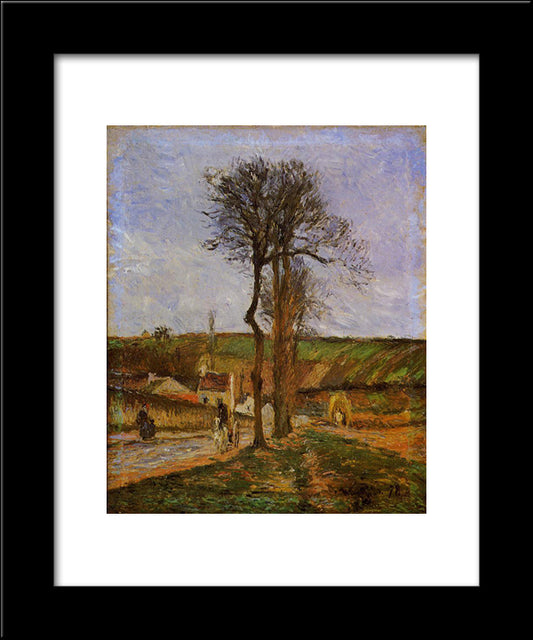 Near Pointoise 20x24 Black Modern Wood Framed Art Print Poster by Pissarro, Camille