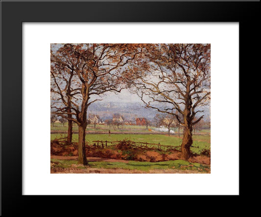 Near Sydenham Hill, Looking Towards Lower Norwood 20x24 Black Modern Wood Framed Art Print Poster by Pissarro, Camille