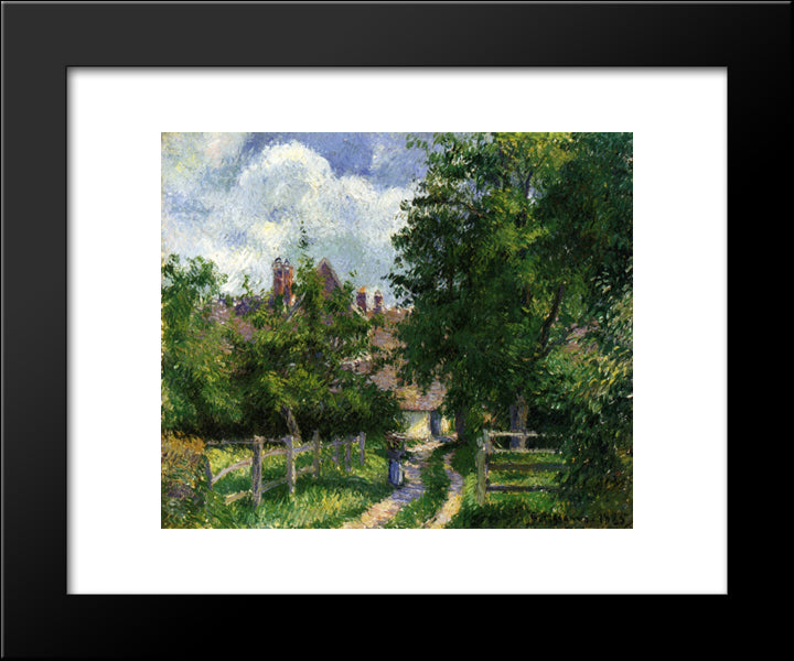 Neaufles Sant Martin, Near Gisors 20x24 Black Modern Wood Framed Art Print Poster by Pissarro, Camille