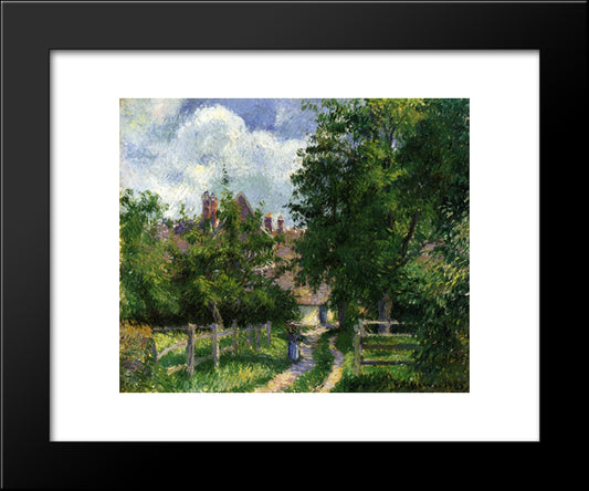 Neaufles Sant Martin, Near Gisors 20x24 Black Modern Wood Framed Art Print Poster by Pissarro, Camille