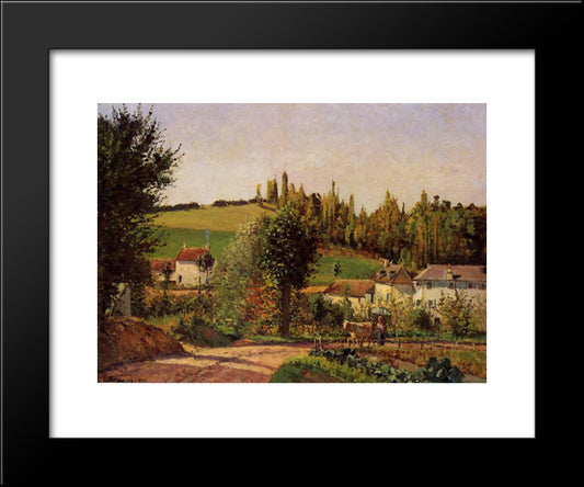 Path Of Hermitage At Pontoise 20x24 Black Modern Wood Framed Art Print Poster by Pissarro, Camille