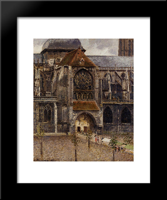 Portal From The Abbey Church Of Saint Laurent 20x24 Black Modern Wood Framed Art Print Poster by Pissarro, Camille