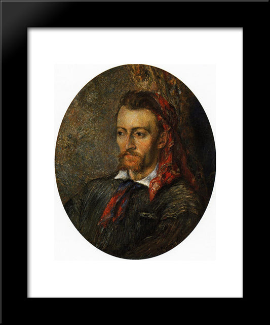Portrait Of Eugene Murer 20x24 Black Modern Wood Framed Art Print Poster by Pissarro, Camille