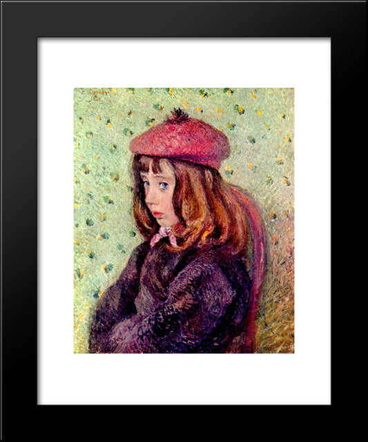 Portrait Of Felix Pissarro 20x24 Black Modern Wood Framed Art Print Poster by Pissarro, Camille