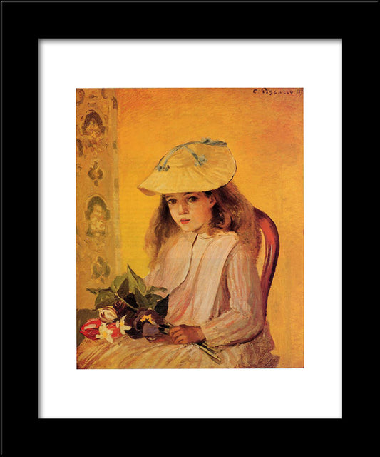Portrait Of Jeanne 20x24 Black Modern Wood Framed Art Print Poster by Pissarro, Camille