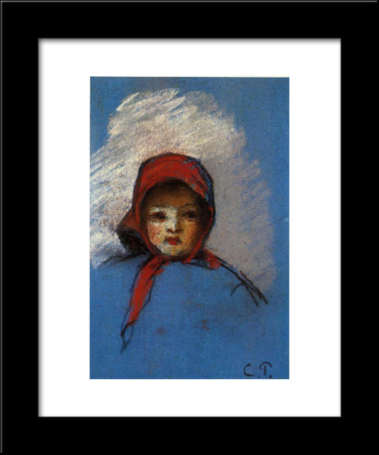 Portrait Of Jeanne Rachel (Minette) 20x24 Black Modern Wood Framed Art Print Poster by Pissarro, Camille